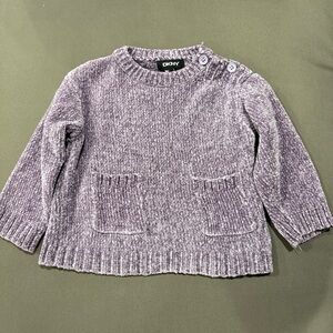 DKNY Baby Girl Knitted Lavender Sweater